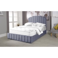 Oced Velvet Steel 4ft Small Double Ottoman Bed